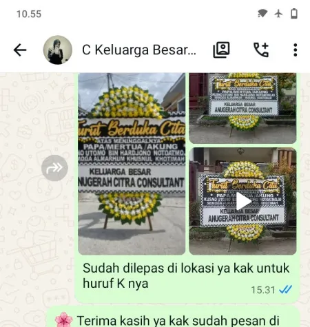 Pengiriman Papan Bunga Duka Tursino Kutoarjo